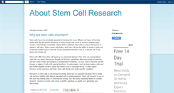 Desktop Screenshot of aboutstemcellresearch.blogspot.com