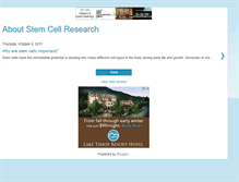 Tablet Screenshot of aboutstemcellresearch.blogspot.com