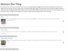 Tablet Screenshot of mommysonething.blogspot.com