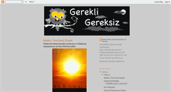Desktop Screenshot of gerekligereksiz.blogspot.com