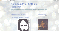 Desktop Screenshot of communityofcatholicbloggers.blogspot.com