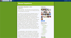 Desktop Screenshot of blessedimpatience.blogspot.com