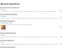 Tablet Screenshot of blessedimpatience.blogspot.com