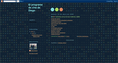 Desktop Screenshot of elprogramadecinedediego.blogspot.com