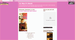 Desktop Screenshot of lilmissvsworld.blogspot.com