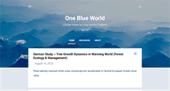 Desktop Screenshot of oneblueworld.blogspot.com