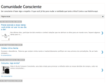 Tablet Screenshot of comunidadeconsciente.blogspot.com