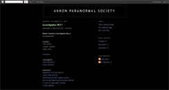 Desktop Screenshot of akronparanormalsociety.blogspot.com