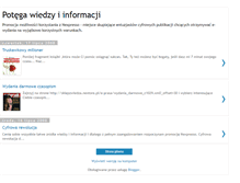 Tablet Screenshot of potegawiedzyiinformacji.blogspot.com