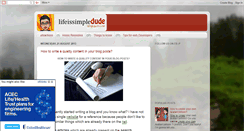 Desktop Screenshot of lifeissimpledude.blogspot.com