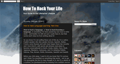 Desktop Screenshot of howtohackyourlife.blogspot.com