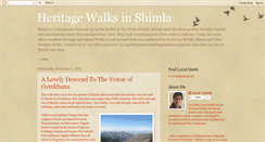 Desktop Screenshot of heritagewalksinshimla.blogspot.com