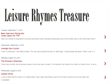 Tablet Screenshot of leisurerhymestreasure.blogspot.com