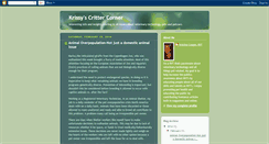 Desktop Screenshot of krissyscrittercorner.blogspot.com
