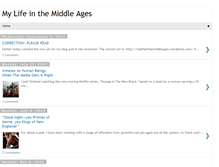 Tablet Screenshot of mylifeinthemiddleages.blogspot.com