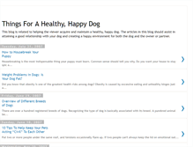 Tablet Screenshot of healthyhappydog.blogspot.com