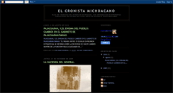 Desktop Screenshot of cronistamichoacano.blogspot.com