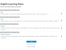 Tablet Screenshot of englishlearningnotes.blogspot.com