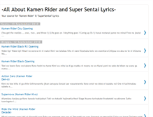 Tablet Screenshot of kamen-sentai-lyrics.blogspot.com