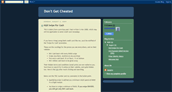 Desktop Screenshot of dontgetcheated.blogspot.com
