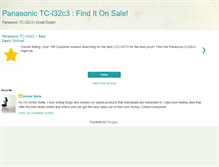 Tablet Screenshot of panasonic-tc-l32c3hq.blogspot.com