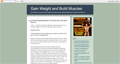 Desktop Screenshot of gain-weight-build-muscles.blogspot.com