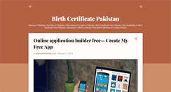 Desktop Screenshot of birth-certificate-pakistan.blogspot.com