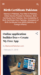 Mobile Screenshot of birth-certificate-pakistan.blogspot.com
