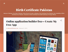 Tablet Screenshot of birth-certificate-pakistan.blogspot.com