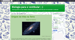 Desktop Screenshot of biologiaparaovestibular.blogspot.com