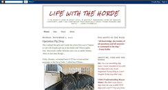 Desktop Screenshot of lifewiththehorde.blogspot.com