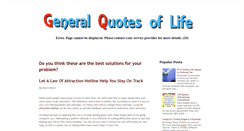 Desktop Screenshot of generalquotesoflife.blogspot.com