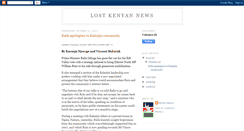 Desktop Screenshot of lostkenyannews.blogspot.com