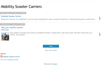 Tablet Screenshot of mobilityscootercarrier.blogspot.com