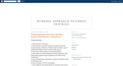 Desktop Screenshot of nursingapproachchestinjuries.blogspot.com