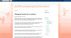 Desktop Screenshot of melbournepropertyinvestor.blogspot.com