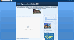 Desktop Screenshot of higheradministration2010.blogspot.com