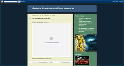 Desktop Screenshot of observacionesmatematicasescolares.blogspot.com