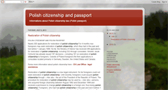 Desktop Screenshot of polish-citizenship.blogspot.com