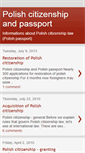 Mobile Screenshot of polish-citizenship.blogspot.com