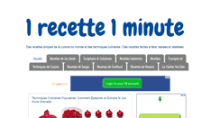 Desktop Screenshot of 1recette1minute.blogspot.com