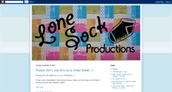 Desktop Screenshot of lonesockproductions.blogspot.com