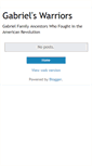 Mobile Screenshot of gabrielswarriors.blogspot.com