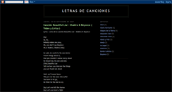 Desktop Screenshot of letradelacancion.blogspot.com