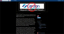 Desktop Screenshot of boycottcardonresort.blogspot.com