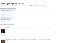 Tablet Screenshot of dezsfightagainstcancer.blogspot.com