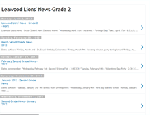 Tablet Screenshot of leawoodlionsnewsgrade2.blogspot.com