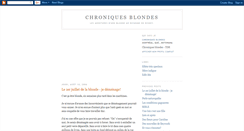 Desktop Screenshot of chroniquesblondes.blogspot.com