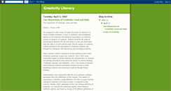 Desktop Screenshot of creativityliteracy.blogspot.com