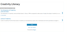 Tablet Screenshot of creativityliteracy.blogspot.com